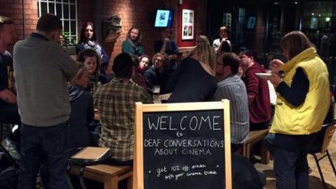 Deaf Conversations About Cinema event in the cafe/bar