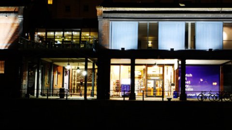 Photo of Watershed building at night