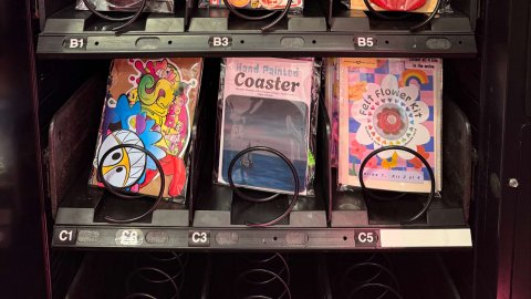 Close up of a Supamatic Vending Machine