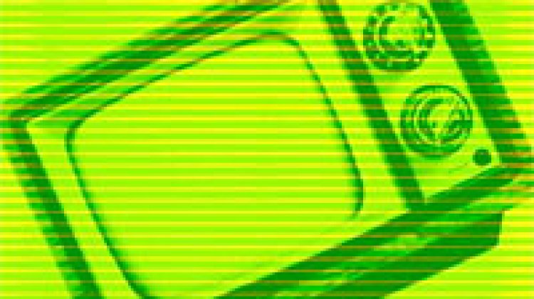 McLuhan's Message green television graphic/logo