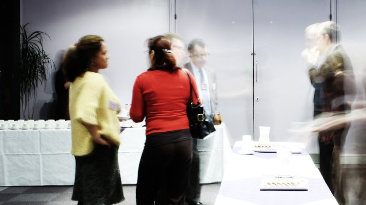 People at a conference at Watershed