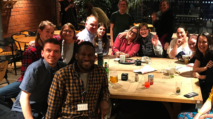 Deaf Conversations About Cinema event in the cafe/bar