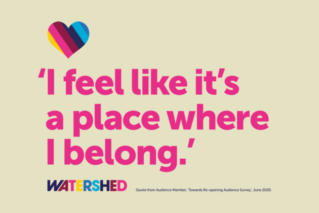 Graphic with the words – I feel like it's a place where I belong