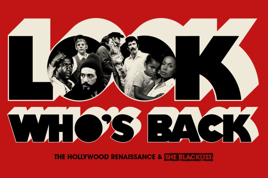Red film poster with the words Look Who's Back