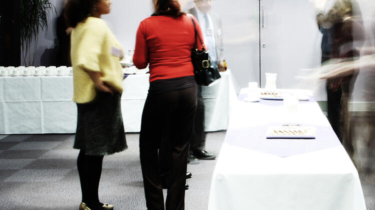 People at a conference at Watershed