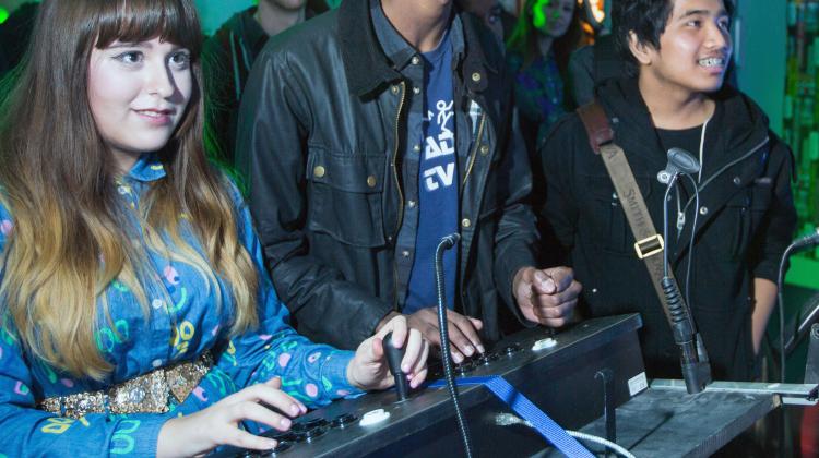 Young people playing games