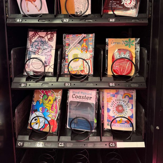 Close up of a Supamatic Vending Machine