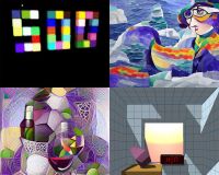 Four squares with an assortment of NFT's