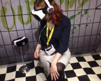 Verity McIntosh in a VR experience by Play Nicely at VRWC 2016