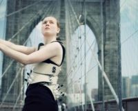 Dancer on Brooklyn Bridge