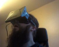 WormSlayer testing out his new Oculus Rift