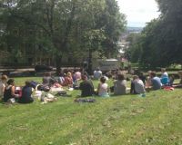 Studio residents and Watershed team picnic