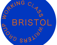 A blue, circular logo with the words 'Bristol Working Class Writers Group' in orange text