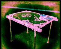 DJ / Mini Disc Player assemblage/ 12x12 digital print/2021