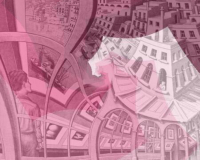 Edited image of M.C. Escher's Print Gallery