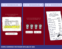 A screenshot of Downpour, depicting the process of making small games on your phone.