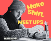 A picture of Helena and text that reads Make Shift meet Ups