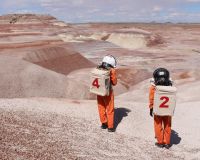 Image of Mars Desert Research Station in Utah. Photo by Robert Keller, Satori Photos.