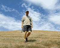 Gary-Martin walking down a hill.
