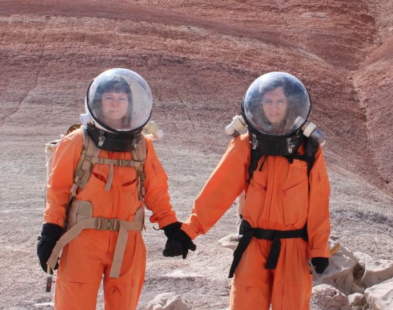 Ella & Nicki at the Mars Desert Research Station, Utah