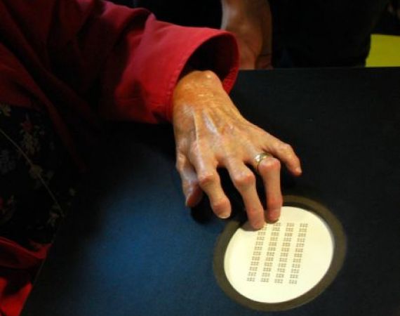 Elizabeth testing a prototype of Canute - Photograph by Nic Marshall