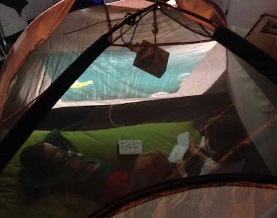 The Young Coaches, in a prototype Teleportation Tent - testing out story dynamics