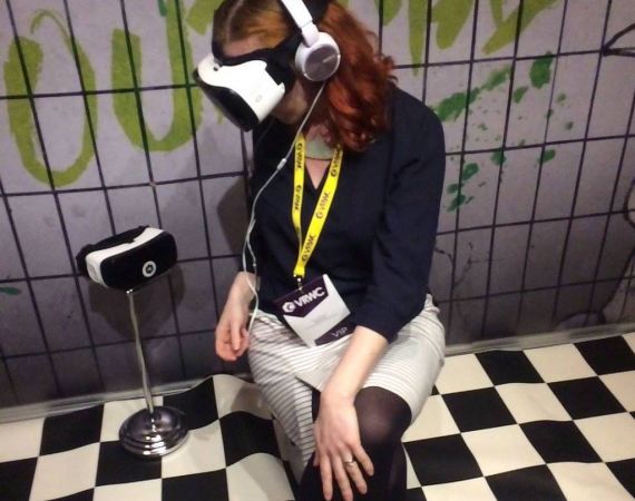 Verity McIntosh in a VR experience by Play Nicely at VRWC 2016