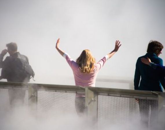 Photo by Gayle Laird: Fujiko Nakaya - Fog Bridge