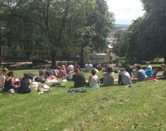 Studio residents and Watershed team picnic