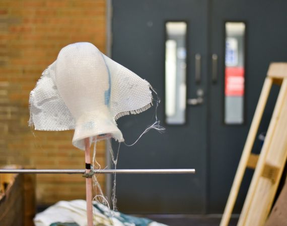 A vase made of composite materials