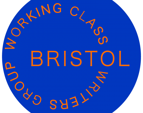 A blue, circular logo with the words 'Bristol Working Class Writers Group' in orange text