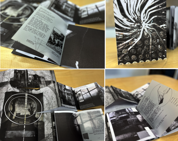 A collage image of the readers edition of From Bitter Ground.