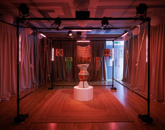 An image of the exhibition The Knot Makers in situ. 