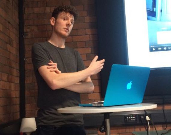 Photo of Jon Aitken delivering his Lunchtime Talk