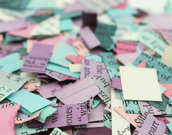 A pile of coloured tickets