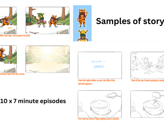Sample of early storyboard for WW animation