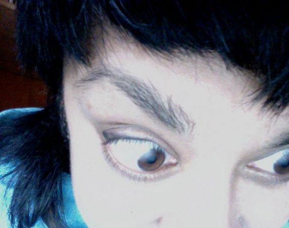 close up image of Tanuja's eyes