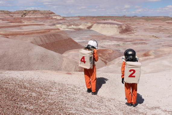 Ella&amp;Nicki at Mars Desert Research Station Utah