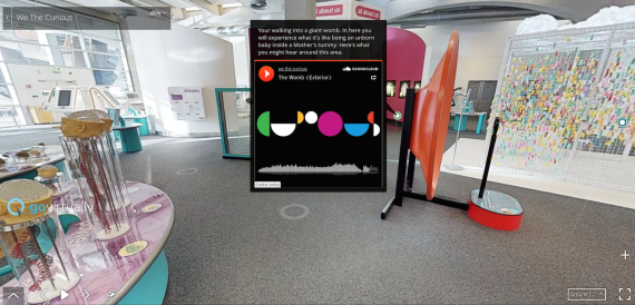 Virtual tour of we the curious science centre including audio tag of interactive exhibits
