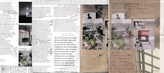 Collage and document on convivial listening