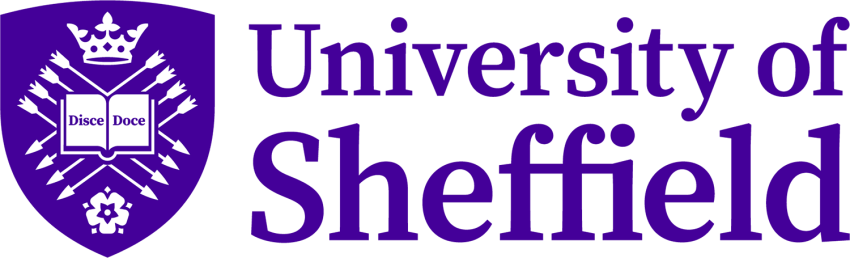 A purple shield and the words University of Sheffield 